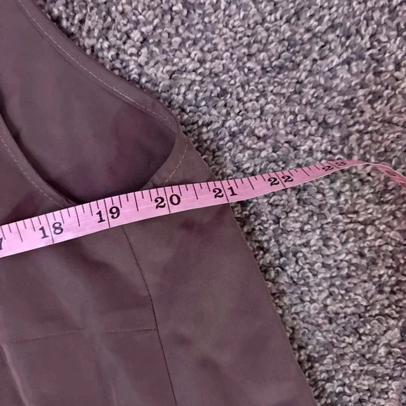 Elegant Essentials Sleeveless V Neck Tunic Dress A Line Taupe Women's - Picture 7 of 7